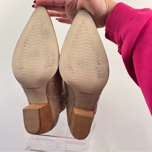 Matisse Caty Tan Snake Embossed Leather Boots - Picture 8 of 16